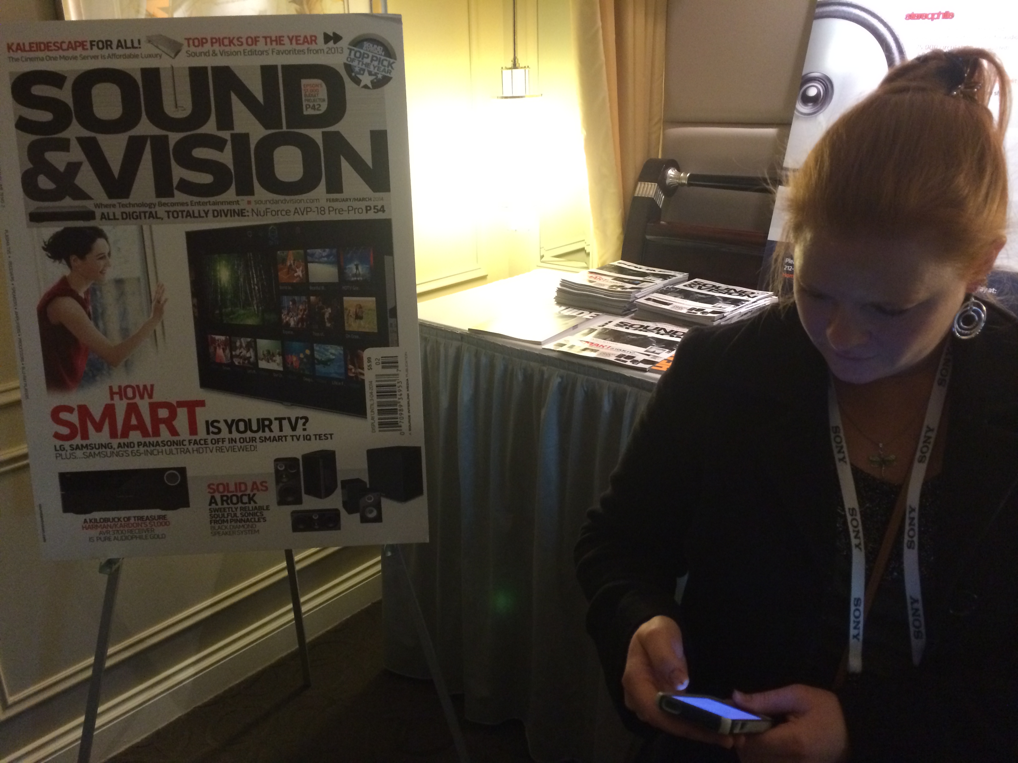Amber at the Sound and Vision booth CES 2014